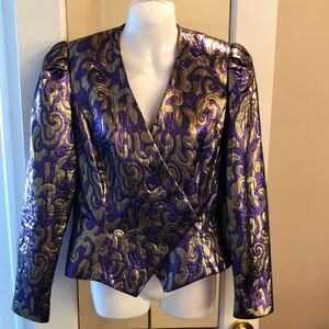 Vintage Holt Renfrew Partique Purple and Gold Women's Jacket